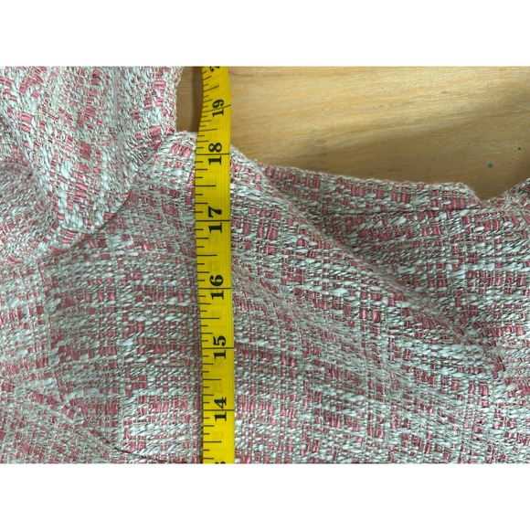 GAL MEETS GLAM Pink Tweed Coat Jacket Womens 12 Preppy Old Money Gossip Girl - Picture 11 of 11
